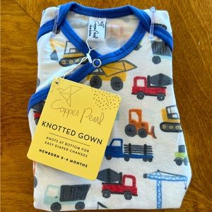 Copper Pearl knotted baby gown